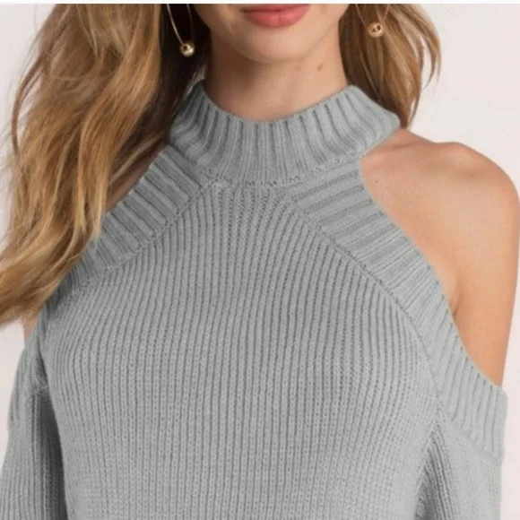 TOBI Mini Sweater Cutout Shoulder Dress size M - Picture 2 of 12